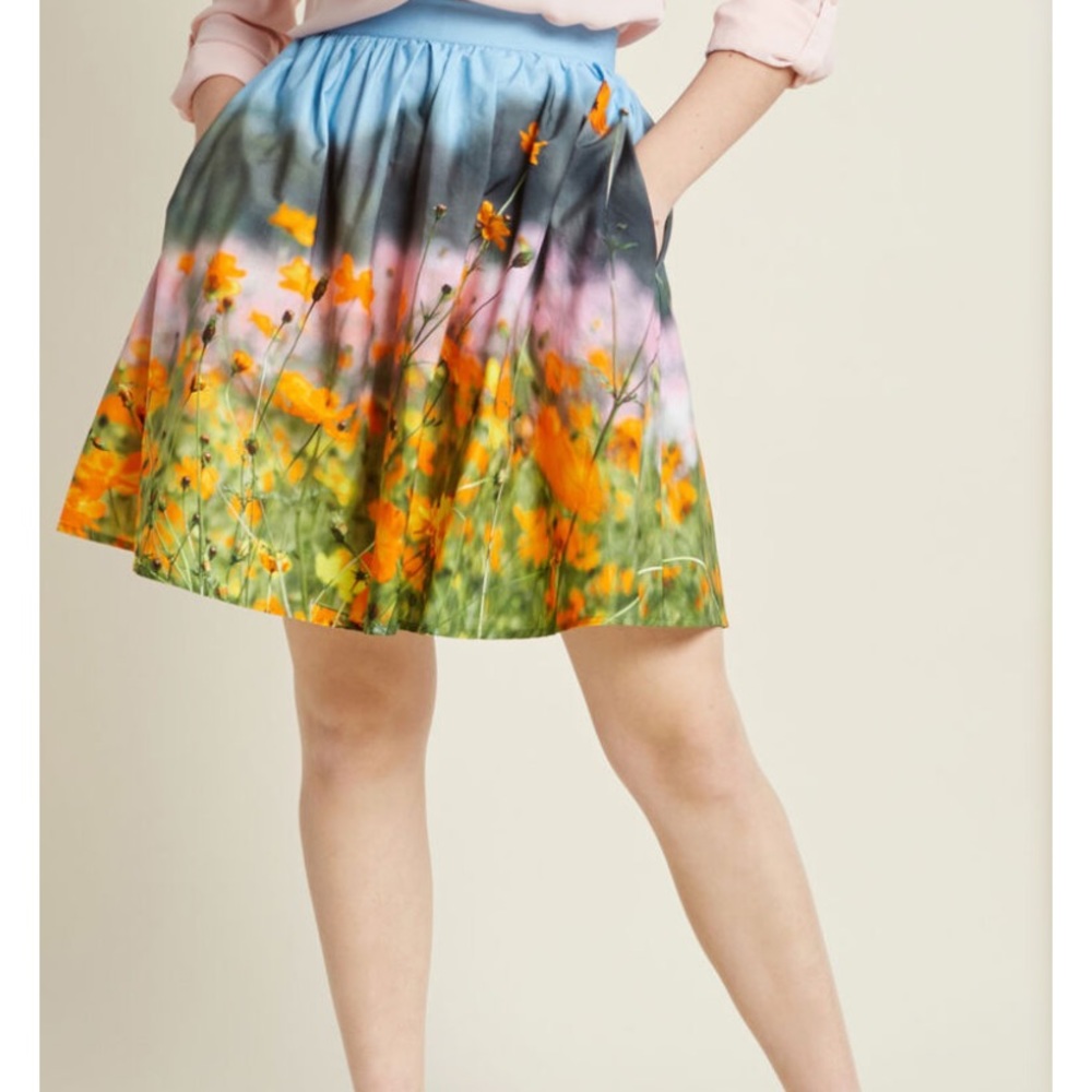 Scenic springs a line cotton skirt size medium